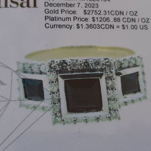 10kt Gold, Sapphire and Diamond Ring - Picture 4 of 7